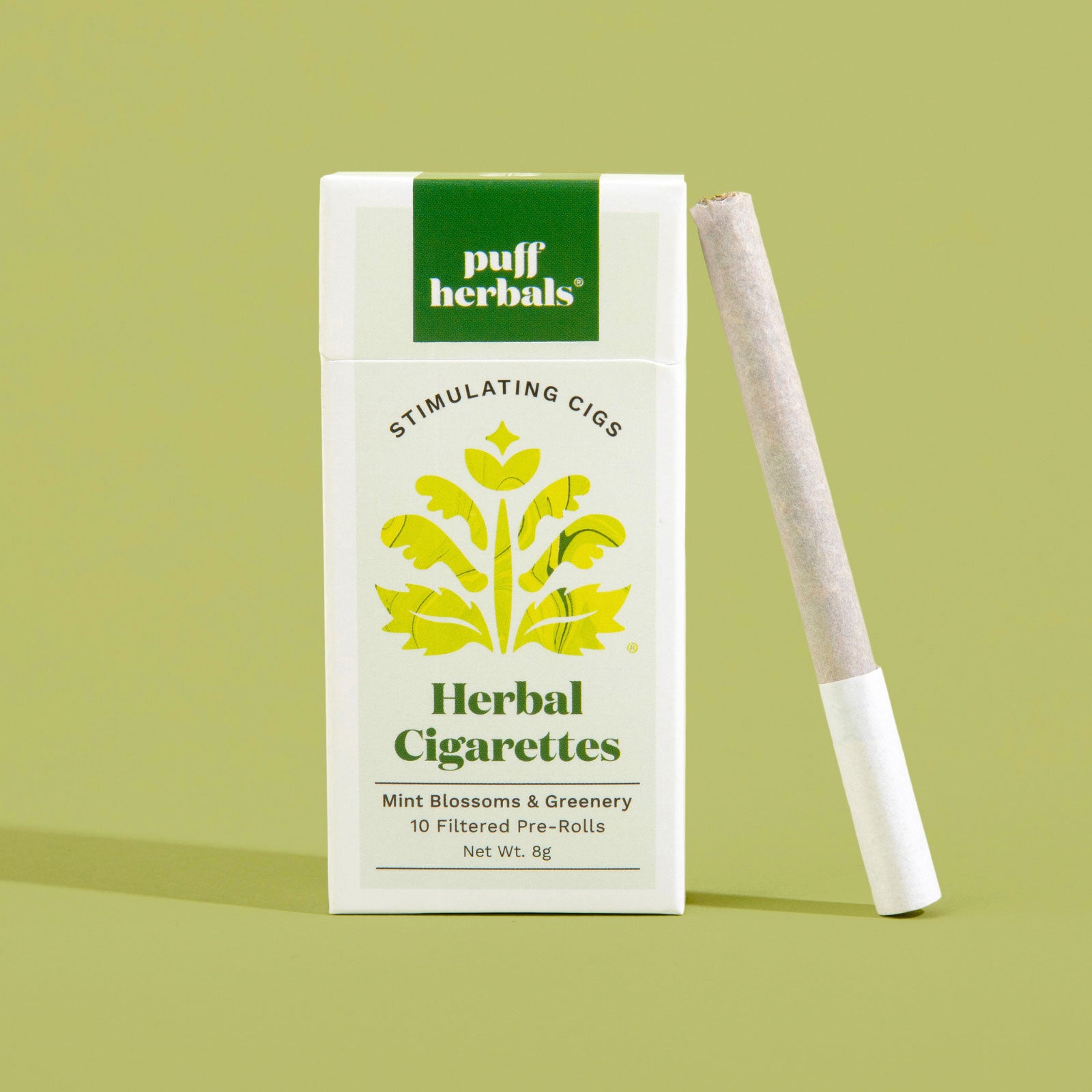 Stimulating Cigs Mint Herbal Tobacco-Free Cigarettes | Puff Herbals