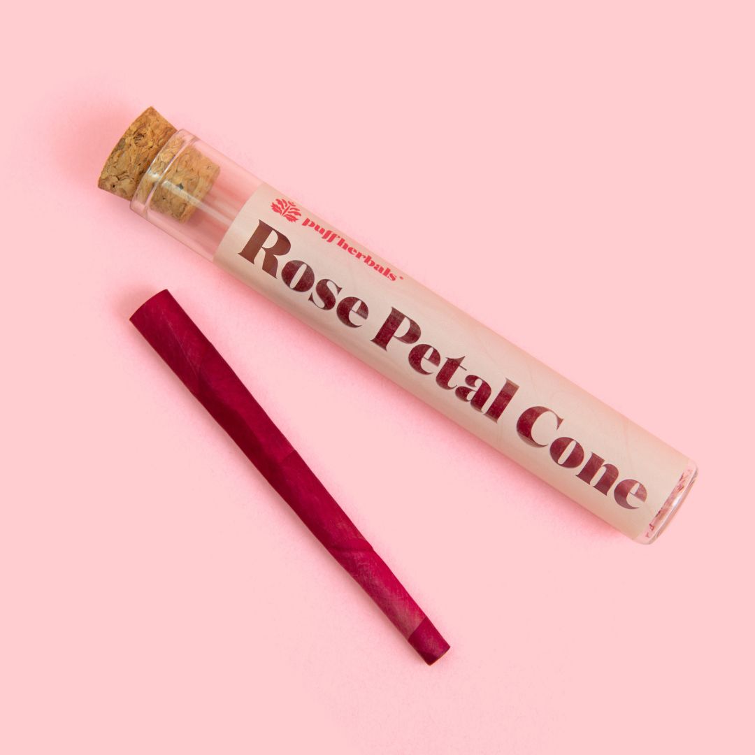 Puff Herbals Organic Rose Petal Smoking Cone