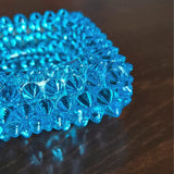 Blue Fenton hobnail glass