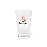 Puff Herbals pint glass