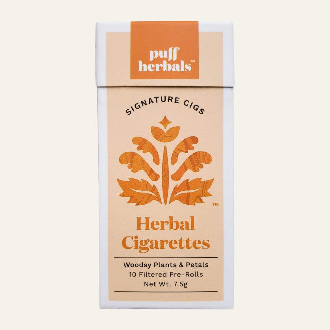 Puff Herbals Signature Cigs Tobacco-Free Filtered Herbal Cigarettes Damiana Dagga Herbal Smokes