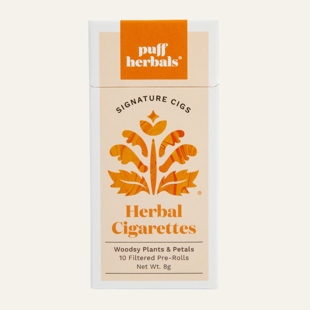 Puff Herbals Signature Cigs Tobacco-Free Filtered Herbal Cigarettes Damiana Dagga Herbal Smokes