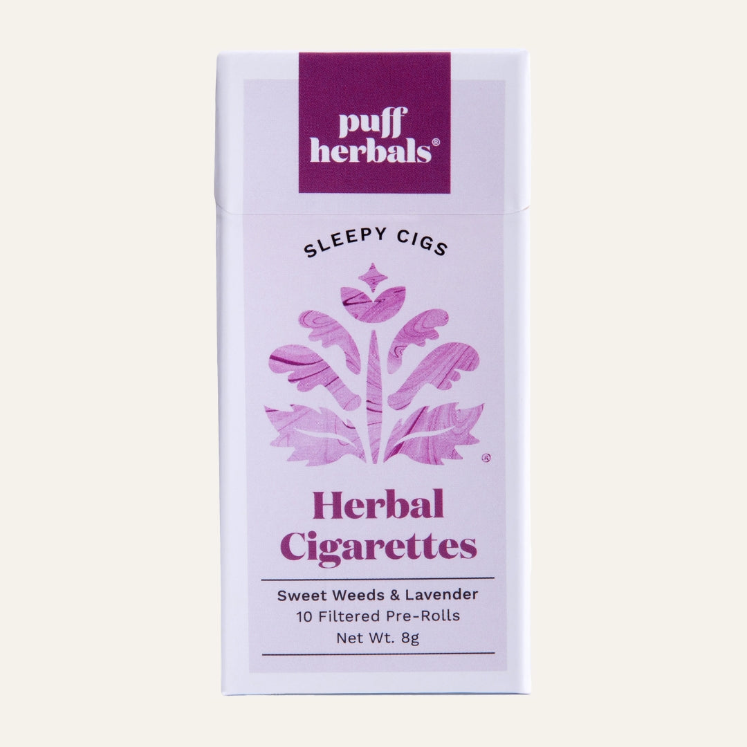 Sleepy Cigs Tobacco-Free Filtered Lavender Herbal Cigarettes Herbal Smokes