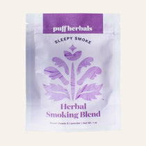 Puff Herbals Sleepy Smoke tobacco-free alternative herbal smoking blend for sleep with mugwort and lavender