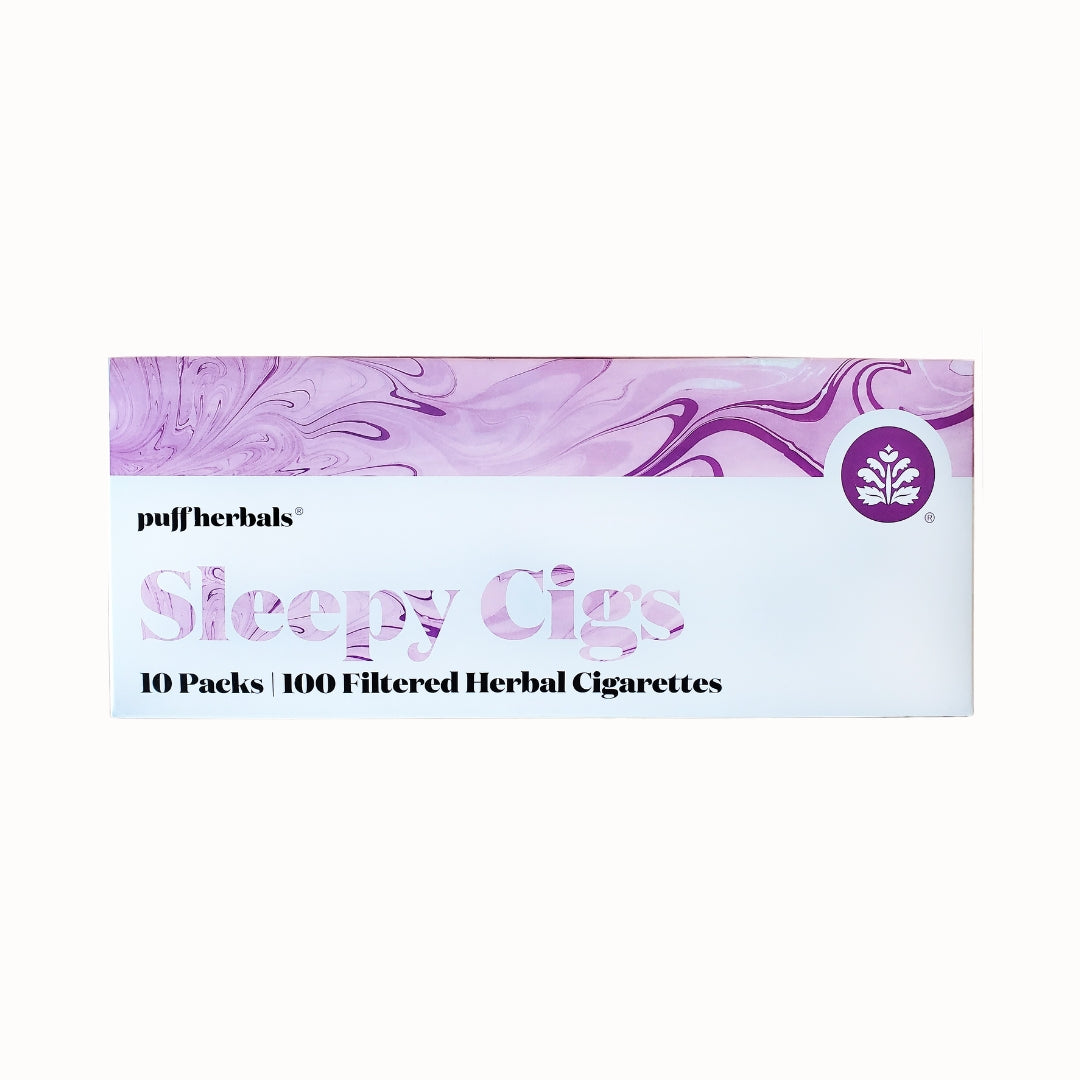 Sleepy Cigs Carton Of Tobacco-Free Herbal Lavender Cigarettes | Puff Herbals