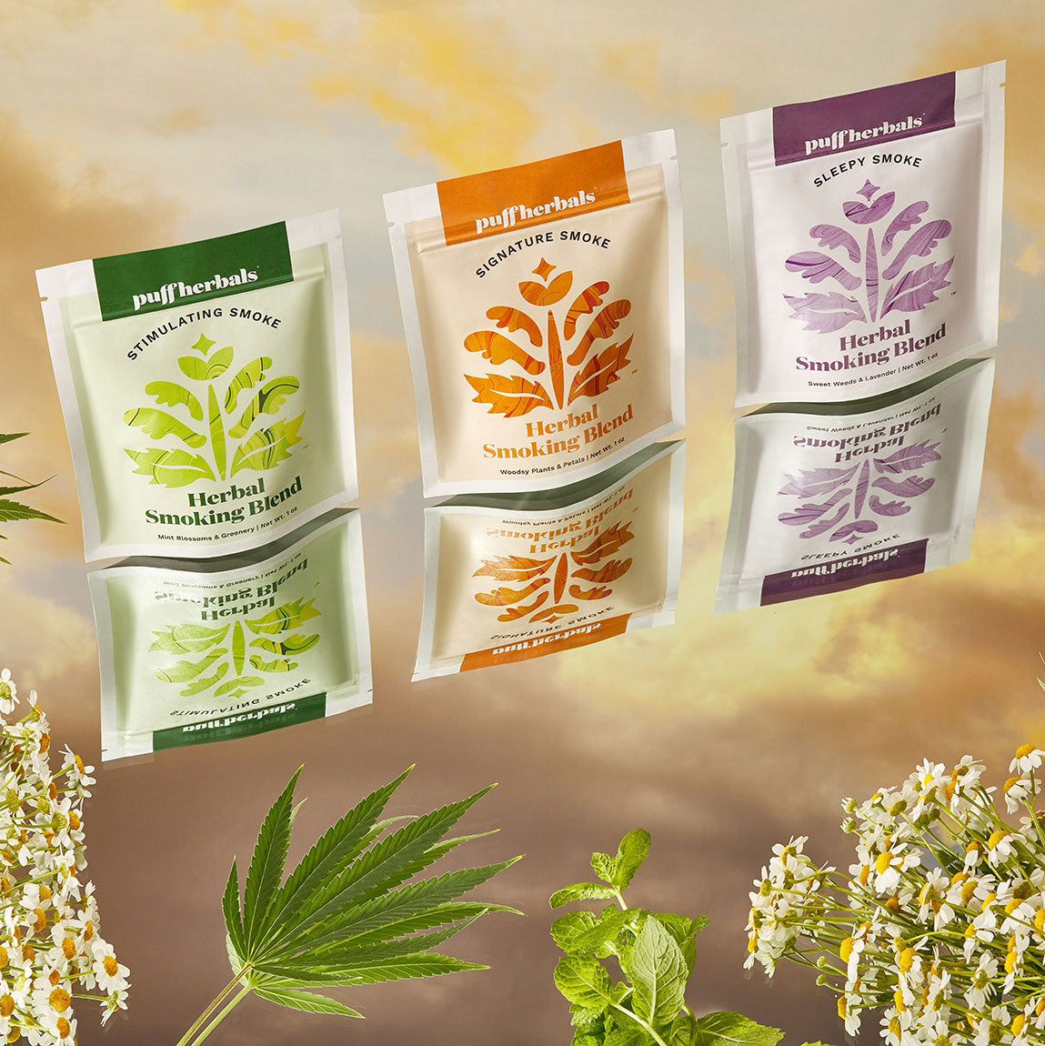 Loose-Leaf Smoke Trio Tobacco-Free Herbal Blends | Puff Herbals