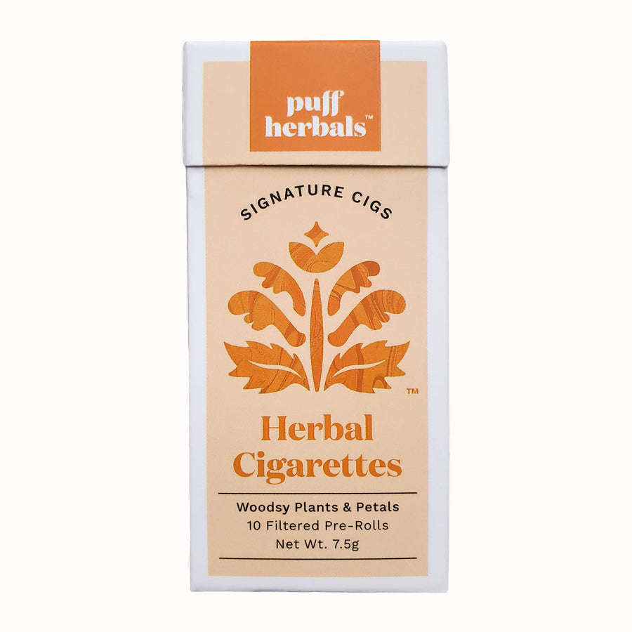Puff Herbals Signature Cigs Tobacco-Free Filtered Herbal Cigarettes Damiana Dagga Herbal Smokes