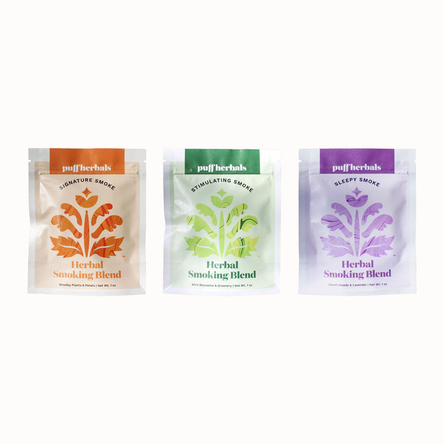 Puff Herbals Loose-Leaf Herbal Smoking Blends Trio Bundle