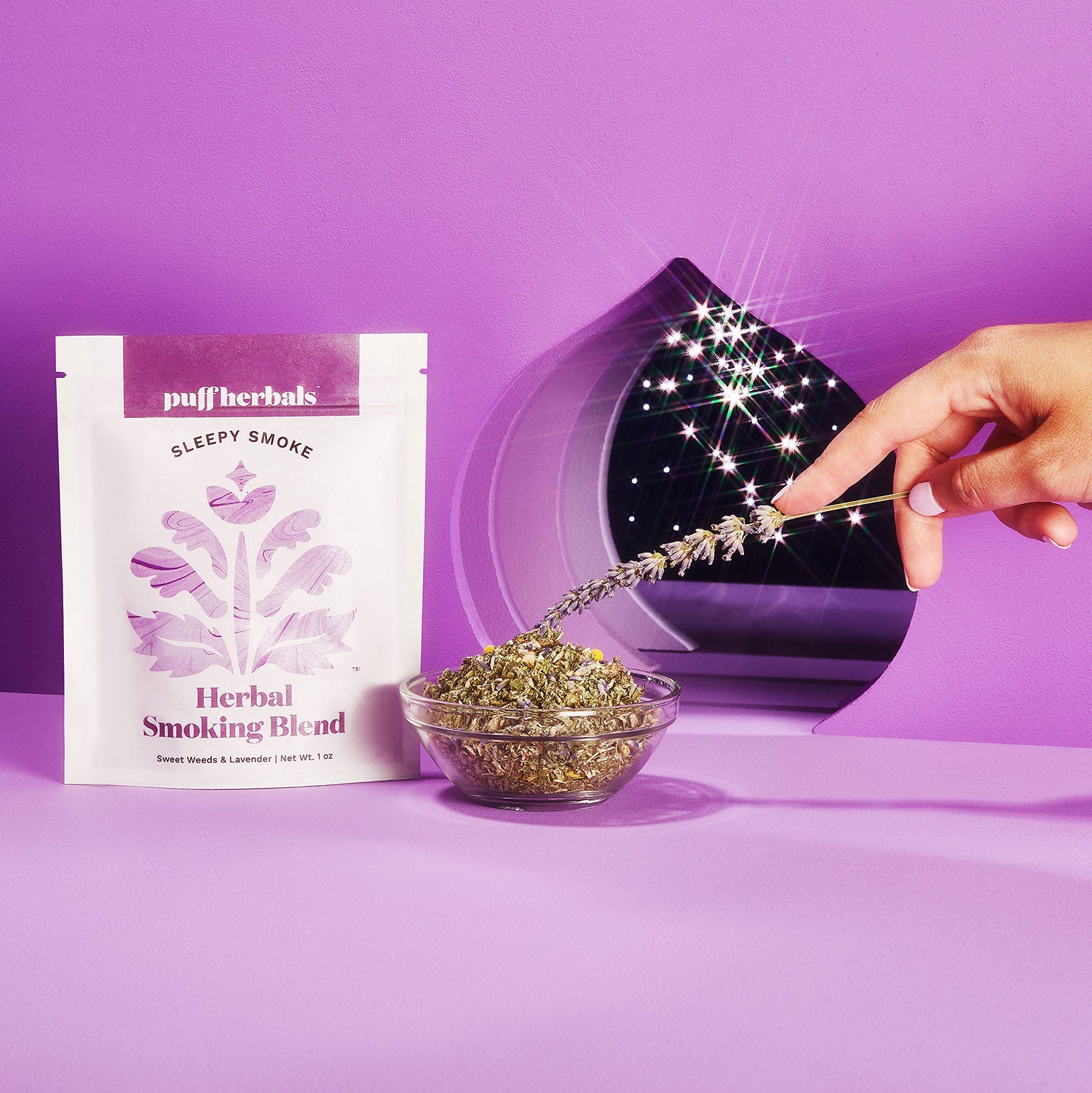 Sleepy Smoke Tobacco-Free Lavender Herbal Blend | Puff Herbals
